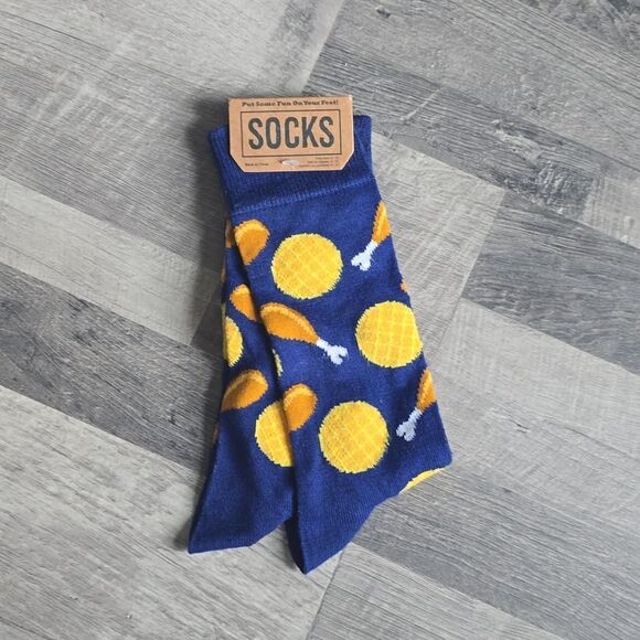 NWT, Kohl's • Men's Chicken and Waffle Socks, ONE SIZE - Picture 1 of 2